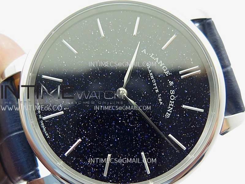 Saxonia Thin 211.026 SS SVF Best Edition Blue Star Dust Dial On Blue Leather Strap A2892